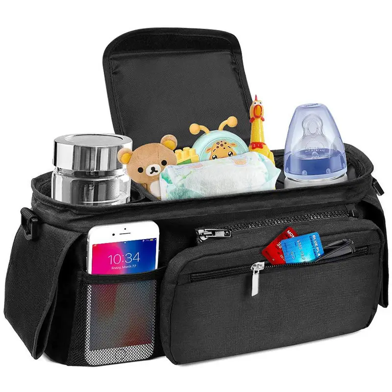 Kinderwagen Hängende Windel Aufbewahrung tasche Milch flasche Isolierung Organizer Getränke halter Kinderwagen Zubehör Mutter Baby Kinderwagen Tasche