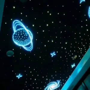Yıldız tavan dekorasyonu gök gürültüsü ve aydınlatma yıldızlı fiber optik tavan