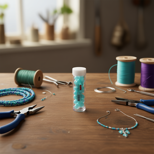 Perline ILAN da 10mm Blu Piscina per Creazione di Gioielli - Product Image 3