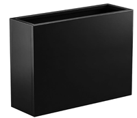 Pot de fleurs extérieur en acier laminé à froid, design nordique moderne, écologique, à large ouverture, avec trou de drainage et revêtement en poudre