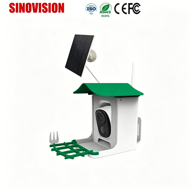Smart Bird Feeder Camera 3MP AI Bird Recognition PTZ IP66 Waterproof Outdoor Solar-Powered Memory Card Cloud Storage for Bird