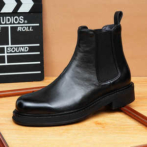 Botas de Tobillo de Cuero Genuino para Hombre, Estilo 2025, Casuales de Negocios, con Tacón Alto - Product Image 6