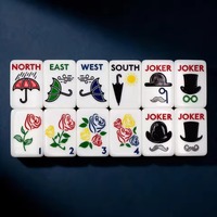 160 tuiles de mahjong américaines, ensemble gravé à 5 couches London Calling pour les amateurs de culture britannique