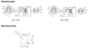 H3-52A Đen cầu chì chủ ổ cắm 20A 600V lỗ 13.2mm 6x30mm <span class=keywords><strong>Bakelite</strong></span> 15kA vít trong đầu Bìa Bảng điều khiển gắn kết cho điện tử - Product Image 6
