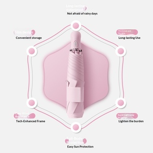 Foldable-Free Three-Fold Ultra-Light Automatic Advertising/Gift <b>Umbrella</b> with Memory Patch Unisex Sunscreen UV Protection - Product Image 2