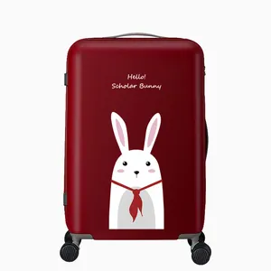 थोक सूटकेस सामान 24 इंच लाल-OEM ODM फैशन टीएसए ताला 24 इंच सामान बैग मामलों ट्राली रेट्रो सूटकेस बच्चों लाल सामान