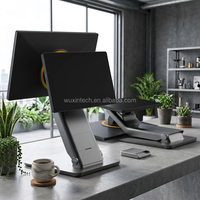 Mesin POS WUXIN Versi Android/Windows Sistem POS Layar Ganda dengan Printer 80 mm Mesin Kasir POS Sistem POS Restoran