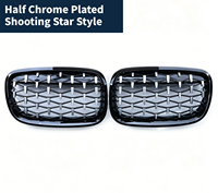Pour BMW X5 E70 2007-2013, calandre avant chromée noire brillante, calandre avant de remplacement, accessoire de garniture