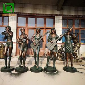 Estatua de Mujer Musical de Tamaño Real en Bronce Fundido 3D H180CM - Product Image 2