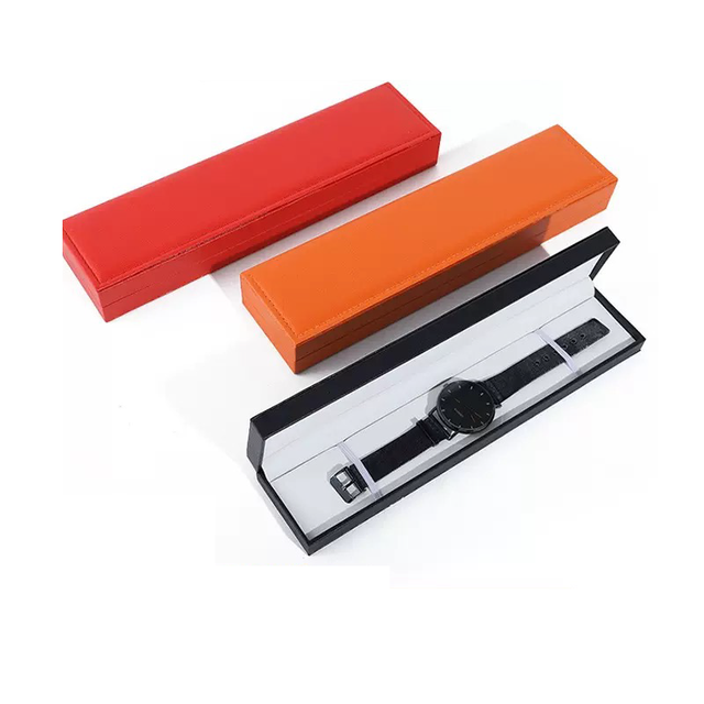 Luxury Custom Logo Black Leather Long Chain Smart Watch Gift Box for Watches