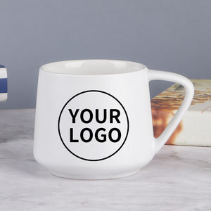 Taza de Café de Cerámica Blanca Mate de 400 ml, con Logotipo Personalizado Impreso, Apta para Lavavajillas y <span class=keywords><strong>Microondas</strong></span>, Ideal para Regalos Empresariales, Venta al Por Mayor - Product Image 1