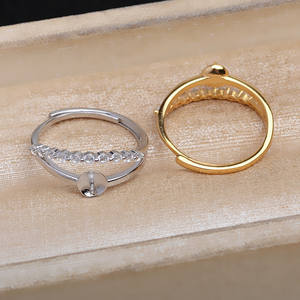 แหวนเงินแท้ S925 พร้อมช่องใส่ขนตาปลอม DIY แบบมุก รุ่น 5710 ขนาด 8-10 รู - Product Image 3