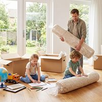 6 sacs de rangement pour tapis avec 6 attaches, sacs de déménagement pour tapis en plastique transparent de grande taille, fabriqués en Chine