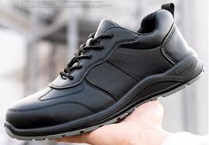 Nuovi stili scarpe da ginnastica di sicurezza in pelle nera leggera comode scarpe da lavoro a taglio basso impermeabili calzature di sicurezza con punta in acciaio - Product Image 4