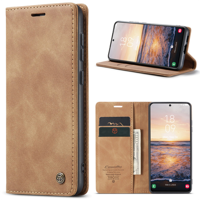 For Samsung S25 S24 S23 22 21 Ultra Customizable Leather Multi-function Wallet Card Bag Shockproof Caseme Phone Case