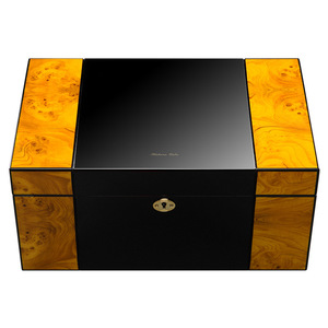 Humidor <span class=keywords><strong>de</strong></span> <span class=keywords><strong>Cedro</strong></span> Lacado <span class=keywords><strong>de</strong></span> Alto Brillo Hecho a Mano, Moderno, <span class=keywords><strong>de</strong></span> Gran Capacidad, con Humidificador e Higrómetro - Product Image 3