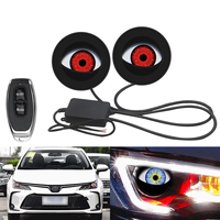 Lentille décorative modifiée de style nouveau avec éclairage extérieur automatique à LED dynamique de 3 pouces clignotant Devil Eye pour voiture