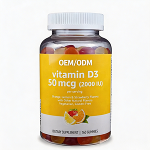OEM Amazon Basics <span class=keywords><strong>Vitamina</strong></span> D3 2000 UI Gommose all'Arancia, Limone e Fragola, 160 Pezzi (2 per Porzione) Migliora la Memoria e il Sonno (Precedentemente) - Product Image 1