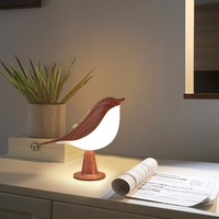 Lampe de bureau en forme d'oiseau, 3 modes de couleur, lampe de table rechargeable, veilleuse portable, télécommande tactile, gradation contrôlable