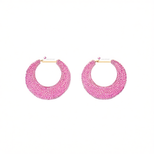 Boucles d'oreilles créoles tendance E450-E240-0606F - Product Image 2