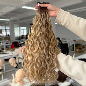 Hot Sale Natural Wave Wholesale Price Cuticle Aligned Hair Double Drawn Russian Hair Curly Pro-bonded <b>K</b>-<b>tip</b> Hair <b>Extensions</b> - Product Image 2