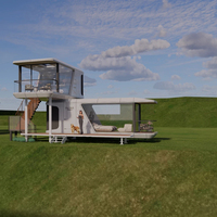 Nouvelle conception 2024 en promotion : Maison mobile capsule spatiale pour l'extérieur, taille personnalisable, utilisation en appartement, structure en acier