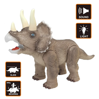 MILI Triceratops Électrique Mécanique Extra-Large, Scooter Dinosaure Montable avec Lumières et Sons, Jouet en Plastique, Animaux Dinosaures