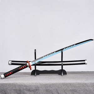 Épée Katana en bois Demon, lame Nichirin de <span class=keywords><strong>Tanjiro</strong></span>, emballage personnalisé pour Cosplay, Halloween, Convention Anime - Product Image 5
