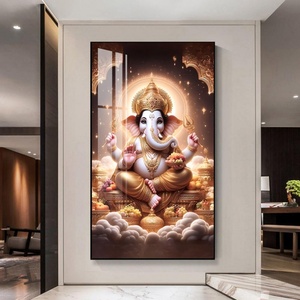 Arte de Pared Personalizado al por Mayor para Decoración del Hogar, Pintura de Porcelana de Cristal, Estatua Abstracta de Elefante, Pintura de Dios, Arte LED - Product Image 2