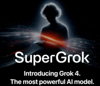 Abonnement XAI SuperGrok, Accès complet au service Grok 4, DeepSearch et à la génération d'images Imagine