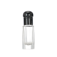 Ventes d'usine – Nouveaux flacons roll-on octogonaux en verre transparent de 3 ml, 6 ml, 12 ml pour huiles essentielles et attar, avec capuchon brillant