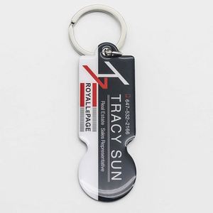 <b>Keychain</b> for Supermarket Shopping Cart Unlock CMYK Printing with Epoxy Keyring - Product Image 6