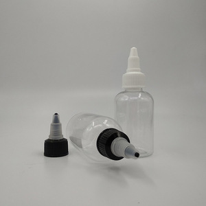 50ml 60ml 100ml 120ml Soft Hair Oil Dye Sauce Twist-open Dispensing Cap Applicator PET Plastic Twist Squeeze Bottles - Product Image 2