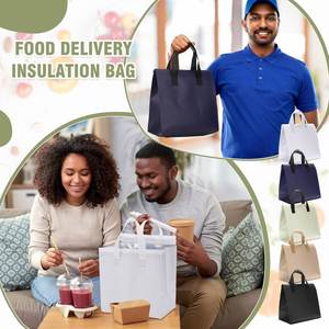 Sac isotherme jetable en non-tissé, écologique, recyclable, imperméable, pliable, pour la livraison de repas et la restauration - Product Image 4