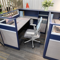 Hauteur qualité design d'intérieur écriture ordinateur table démontable centre d'appels cabines bureau poste de travail partition pour 8 personnes