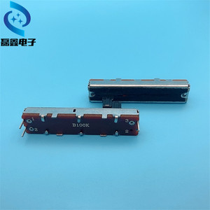 โพเทนชิโอมิเตอร์แบบเส้นตรง H Electronic Components รุ่น B100K แบบเลื่อนตรง 3 ขา ชนิดเมมเบรนสไลเดอร์ - Product Image 1