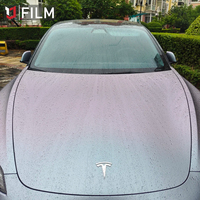 FANCHI 7.5 Mil TPU PPF Película de Protección de Pintura Nano PPF de TPU Cerámico, Autoregenerable, Mate, Cromado, Morado Gris, Violeta Gris