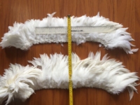 Produits écologiques en gros pour le bricolage, couleurs teintées, 2,5-4 pouces # 121 Plumes de coq teintées de toutes couleurs, très demandées, pour selle de coq