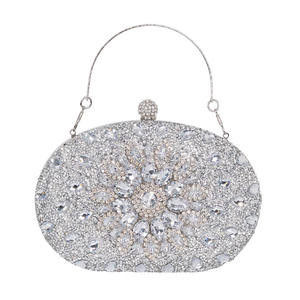 Fashionable Women's Sunflower Diamond-Studded Evening Clutch <b>Bag</b> Personalized Banquet Dress Polyester - Product Image 1