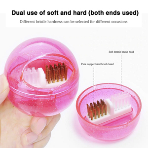 Sunshine Nail Drill Bits Limpieza <span class=keywords><strong>Precio</strong></span> al por mayor Nail Metal Brush y Soft Brush Nail Polish Cleaner Tools - Product Image 5