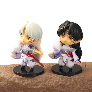 6 uds Anime Qversion Pvc estatua Modelo figura conjunto Higurashi <span class=keywords><strong>Kagome</strong></span> Sesshoumaru <span class=keywords><strong>Inuyasha</strong></span> acción juguete Anime figura - Product Image 3