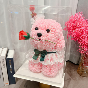 Fête des mères populaire et Premium en gros mousse/pe Led Rose <span class=keywords><strong>chiot</strong></span> Rose ours pour les cadeaux de Saint Valentin - Product Image 4