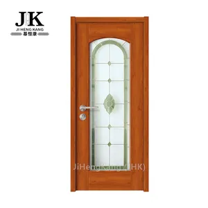 JHK luxury French Interior Door Wood Glass Door Design with Frames Wood