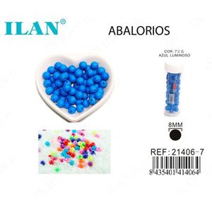 ILAN Perline Luminose Blu 8mm per Creazione di Gioielli - Product Image 1