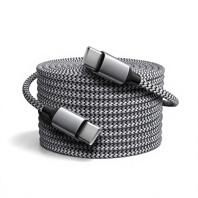 Braided USB-C USB-C Cable 60W Fast Charging Auto Power-Off Protection Pure Copper Conductor USB 2.0 Nylon Jacket for Mobile