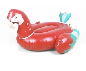 Yüksek kalite için özelleştirilmiş PVC şişme Flamingo binmek havuz şamandıra sıcak yaz su eğlenceli