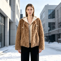 Vestes coupe-vent en fausse laine pour femmes, vestes chaudes pour tous les jours, pour l'automne et l'hiver, fabriquées sur mesure et vendues directement de l'usine