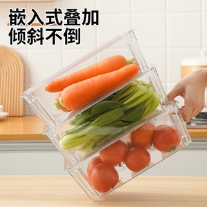 Dongao Kitchen Refrigerator Storage Box Rectangle Plastic Lid Food Grade Fridge Organizer - Product Image 3