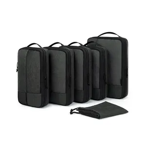 New Arriver Travel bagaglio Organizer Set di cubi da imballaggio rettangolari compressione 6 In1Pack Cube per il fine settimana