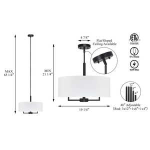 Lámpara de Techo LED Redonda Decorativa ETL, Diseño Loft Nórdico, Lámpara Colgante Minimalista para Dormitorio, Moderna - Product Image 4